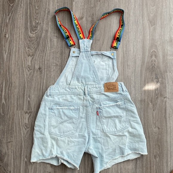 Levi’s BIG GIRLS DENIM Shortall - Size 16 (Woman’s XS) - Picture 6 of 11